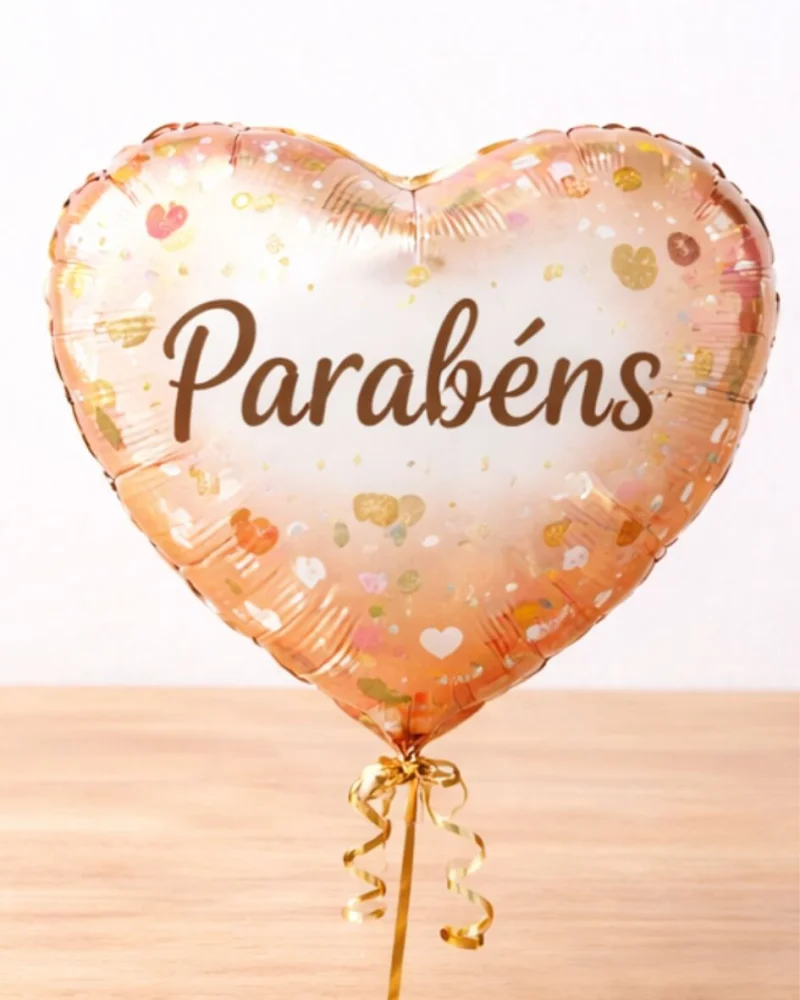 Balão Decorativo Coração “Parabéns”