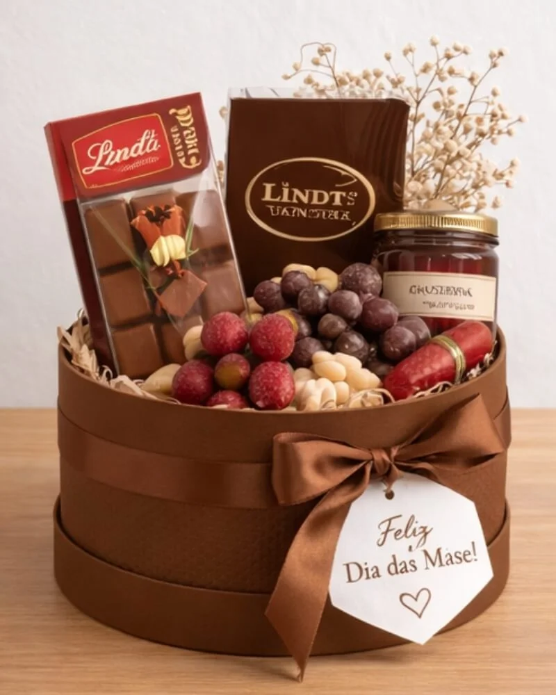 Cesta Chocolate & Frutas Premium – Dia das Mães
